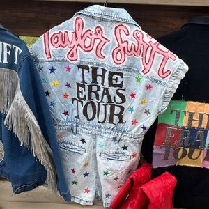 Taylor Swift denim Romper Stars Eras Tour